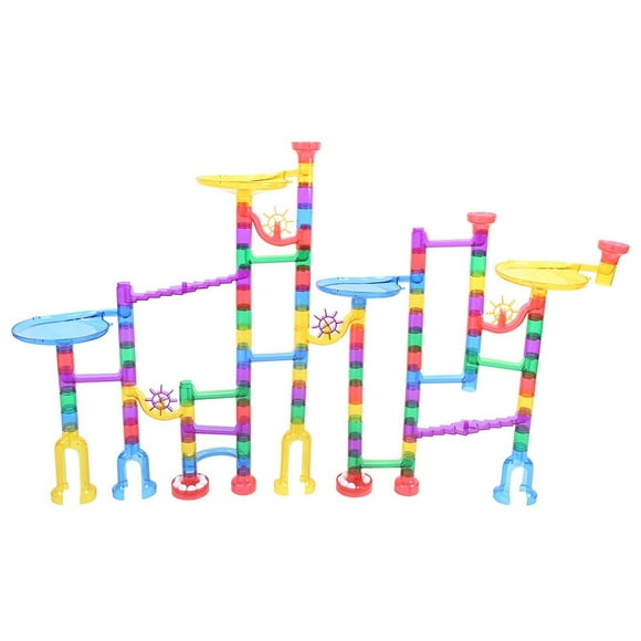 Herwey DIY Assemble Children Kid Marble Race Run Maze Track Blocks Educational Toys,Track Marble Toy,Track Blocks Marble
