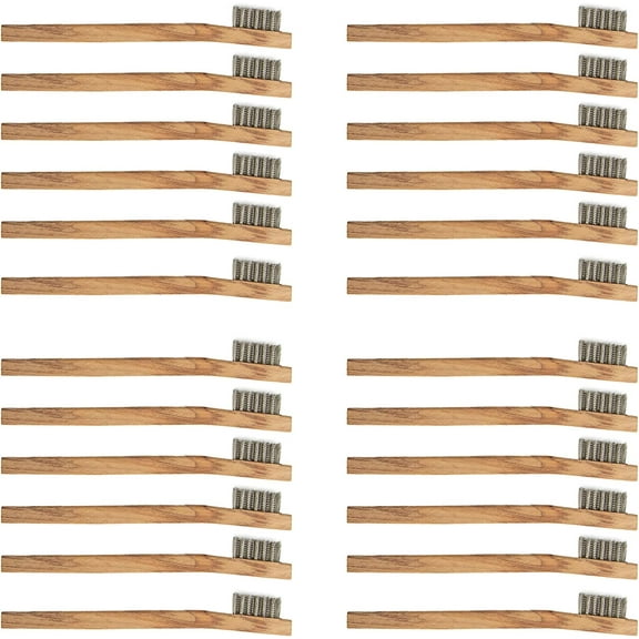 24 Pack Stainless Steel Wire Brush Tooth Brushes…