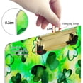 thumbnail image 3 of FMSHPON Vibrant Hand Drawn Shamrocks Clipboard Hardboard Wood Nursing Clip Board and Pull for Standard A4 Letter 13x9 inches, 3 of 6