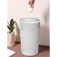 thumbnail image 4 of Can with Translucent Texture - Big Capacity, Durable, Stylish for Bathroom & Home Use,White*2,2PCS, 4 of 5