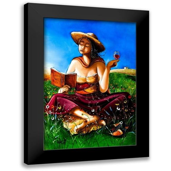 West, Ronald 11x14 Black Modern Framed Museum Art Print Titled - Lady of the Flowers