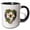 Black/White, variant on 3drose, Arkansan State Honey Bee and Grape Vine Vector Design, 11oz Mug