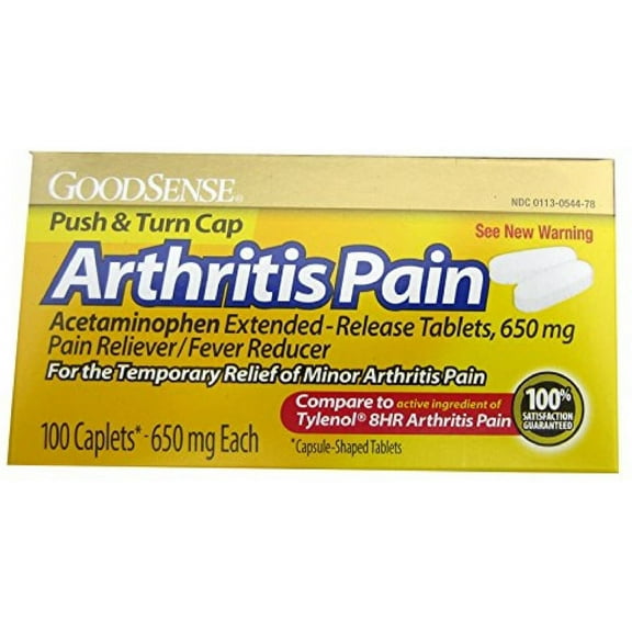 Good Sense Arthritis Pain, 650 Mg Caplets 100 Each