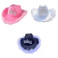 thumbnail image 1 of Sombreros de vaquero de 3 unidades, sombrero de para mujer, vestido elegante de despedida de soltera Negro++Rosa Hugo Sombrero de vaquero, 1 of 10