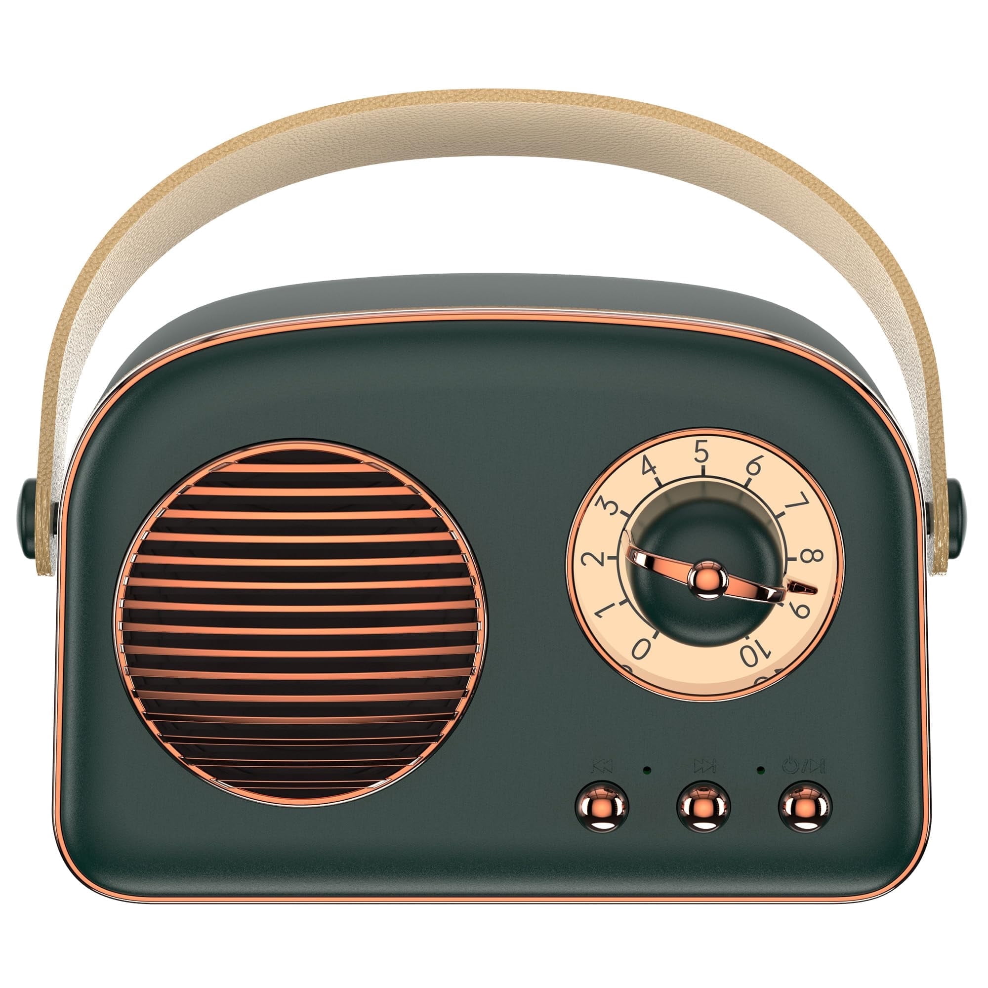 Oraolo Retro Bluetooth Speakers, Small Wireless Bluetooth Speaker, Vintage Fashion Style, Portable Outdoor Speaker with Powerful Sound, Support Card Port for Bedroom (Green)