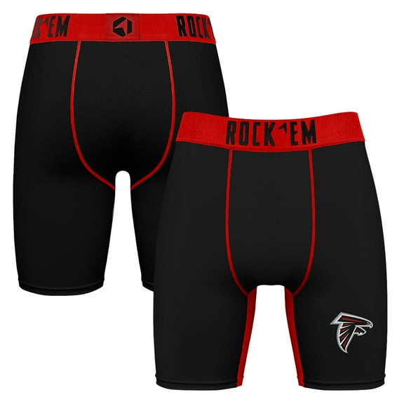 Men's Rock Em Socks Red Atlanta Falcons Primary Logo Boxer Briefs