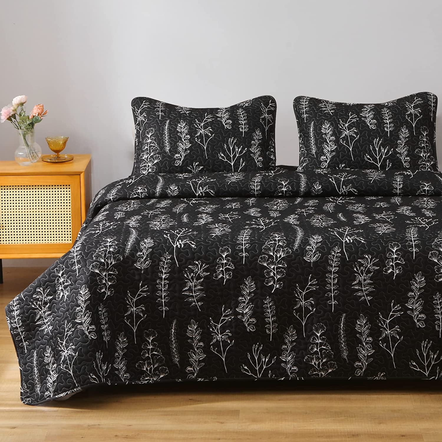 Quilt Set Twin Floral Bedspread Coverlet Twin Floral Quilts Bedding Spring Summer Lightweight