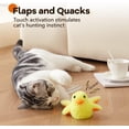 thumbnail image 5 of Cat Toy - Rechargeable Flapping Duck with Catnip, Touch-Activated Chirping Sound, Fluttering Wings Interactive Plush, Kitten Kicker Toy for All Breeds(1Pcs, B), 5 of 9