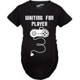 thumbnail image 2 of Maternity Waiting for Player Funny Pregnancy Shirt Gamer Tee (Black) - XL, 2 of 7