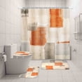 thumbnail image 3 of BSHAPPLUS 4PCS Shower Curtain Set 78.7inch Enlarge Bathroom Sets with Shower Curtain and Rugs Waterproof Shower Curtain Set with 12 Hooks, 3 of 9