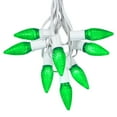 thumbnail image 1 of 25 Foot C9 LED Outdoor Lighting Patio Christmas String Light Set, Green, White Wire, 25 Bulbs, 1 of 5