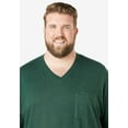 thumbnail image 4 of KingSize Men's Big & Tall Shrink-Less Lightweight V-Neck Pocket T-Shirt, 4 of 6