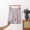 thumbnail image 2 of Asxite Plus Size Womens Pajamas Pants Elastic Waist Soft Knit Bow Print Pocket Short Sleepwear, 2 of 6
