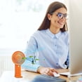 thumbnail image 5 of Nkmbld Personal Mini Fan, Mini Portable Small Fan Quiet Rechargeable Office Desktop Fan for Outdoor Activities, Travel, Beach, Commute, Makeup, 5 of 8