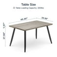 thumbnail image 4 of Asofer Dining Table Set for 4, Dining Room Set, Kitchen Table and upholstered Chairs for Small Space, Gray, 4 of 10