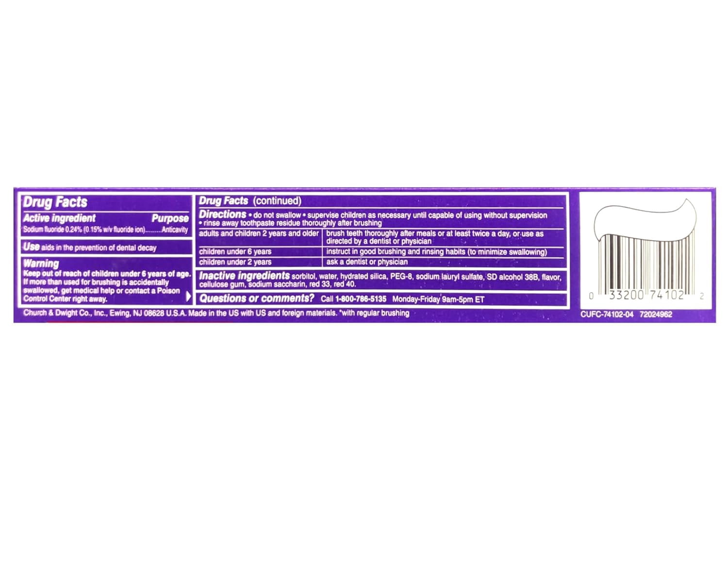 Close-Up Toothpaste, Refreshing Red Gel, Anticavity Fluoride, Cinnamon, 6 Oz (Pack of 6)