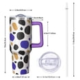 thumbnail image 2 of Leopard Print 40oz Tumbler– Stainless Steel Insulated Tumbler with Handle and Straw, Large Capacity Travel Cup for Hot & Cold Drinks, 2 of 6