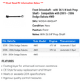 thumbnail image 2 of Front Driveshaft - with 26 1/4 Inch Prop Shaft - Compatible with 2001 - 2006 Dodge Dakota 4WD 2002 2003 2004 2005, 2 of 2