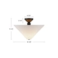 thumbnail image 5 of Alora Lighting SF497016MBWL Bridgette 16" Wide Semi-Flush Ceiling Fixture - Matte Black /, 5 of 7