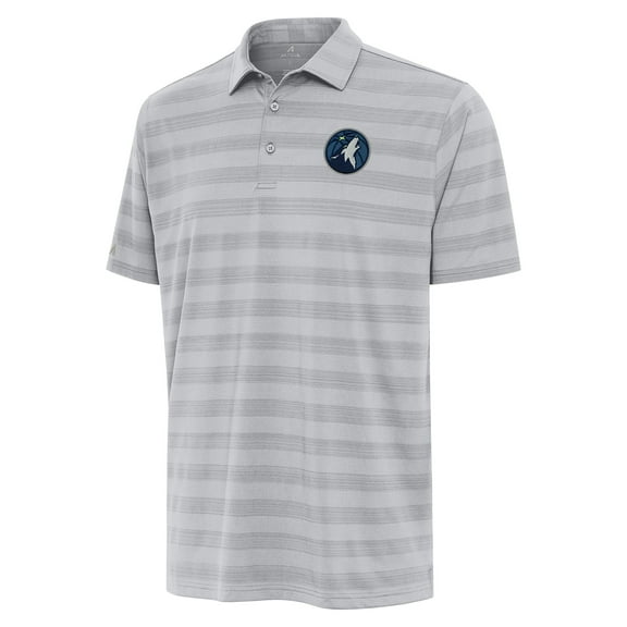 Men's Antigua Gray Minnesota Timberwolves Tunnel Polo