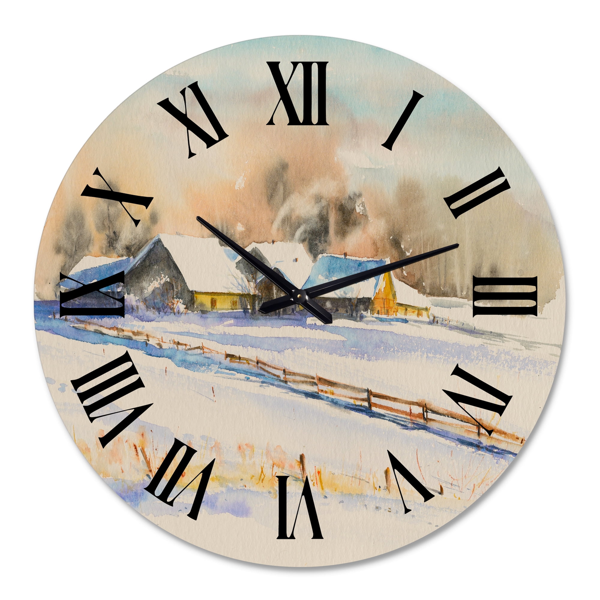 Designart 1 in Quartz Traditional Wall Clock