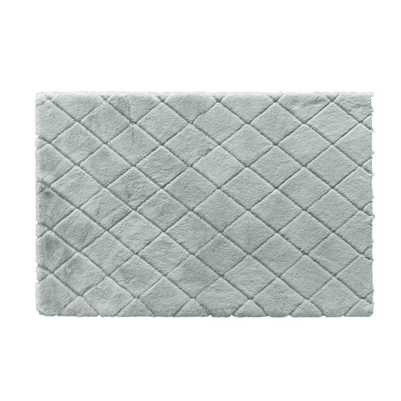 Better Homes & Gardens Diamond Faux Fur Room Rug, Gray, 30"x46"