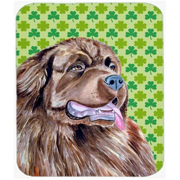 Newfoundland St. Patricks Day Shamrock Portrait Mouse Pad, Hot Pad or Trivet