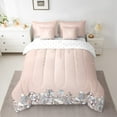 thumbnail image 2 of Feelyou Chic Princess Fashion Bedding Comforter Set 7pcs, Glitter Sequin Print Queen Bedding Sets, Teen Adult Girl Female Queen Sheet Sets, Ultra Soft Home Decor, 2 of 7