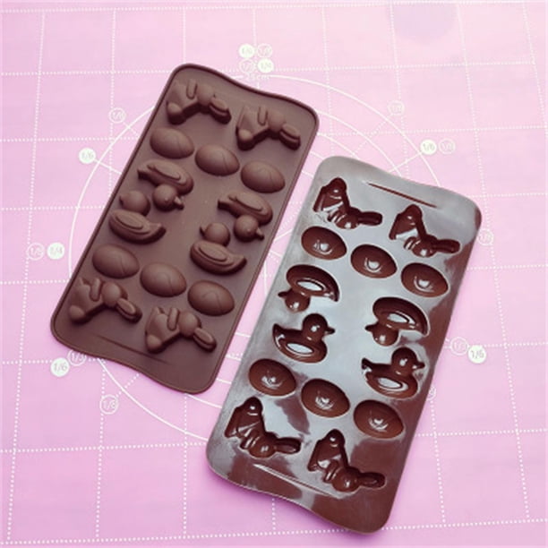 Xihbxyly Moldes de Silicona con Forma de Conejito, Moldes para Pastel de Pascua, Moldes Flexibles para Chocolate, Herramienta Reutilizable para Hornear, Multiusos para Dulces, Hielo y Jarabe, Diseño