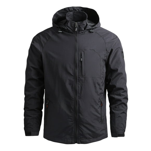 Men's Jackets for Outdoor Coaching Jackets for Men Light Weight Jacket Activities - Casual Detachable Winter Coat for Men Fleece Men Hooded Long Sleeve Windbreaker Mens Fleece Mensl Jacket