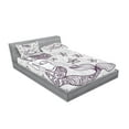 thumbnail image 2 of Ambesonne Ocean Fitted Sheet & Pillow Sham Set, Mermaid with Wave, Queen, Grey, 2 of 2