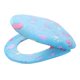thumbnail image 1 of Cojín grueso para asiento de inodoro con cremallera de terciopelo coral suave cálido para el hogar baño impermeable lavable tapa de inodoro, azul Feliz Sencillez, 1 of 5