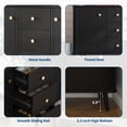 thumbnail image 6 of 47" Sideboard Buffet Cabinet, Entryway Coffee Bar Cabinet with 3 Drawers, Wooden Floor Cupboard, Fluted Media Console Table for Living Room, 6 of 7