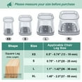 thumbnail image 4 of 32pcs Square Chair Leg Floor Protectors,Furniture Pads for Hardwood Floors, Furniture Sliders for Chair Legs, Silicone Leg Caps Cover Transparent(Large), 4 of 6