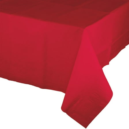 6 Count Bulk Pack Classic Red Tablecover, 54X108" Paper/Poly