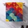 thumbnail image 2 of Vibrant Pattern Colorful Waves Dynamic Face Wash Cloth 27.5×16in Hand Towels Bathroom Soft Absorbent Kitchen Towel Spring Decorative Dish Hotel Gym Spa, 2 of 5