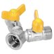 thumbnail image 3 of Adaptador de grifo de válvula de bola de hilo femenino G1/2, dispositivo de riego automático tipo Y de latón de doble salida, 3 of 8