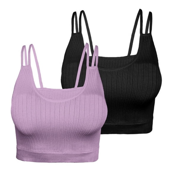 Pack 2 Crop Top Dama Blusa Gym Bralette Ombliguera Mujer Fin LOLE Crop Top