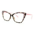 thumbnail image 4 of Womens Oversized Cat Eye Geometric lightening Bolt Print Sunglasses Tortoise Pink, 4 of 8