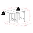 thumbnail image 2 of Mesa de comedor de 5 piezas Lynden con sillas con respaldo en escalera, nogal Winsome Trading Inc 94545, 2 of 2