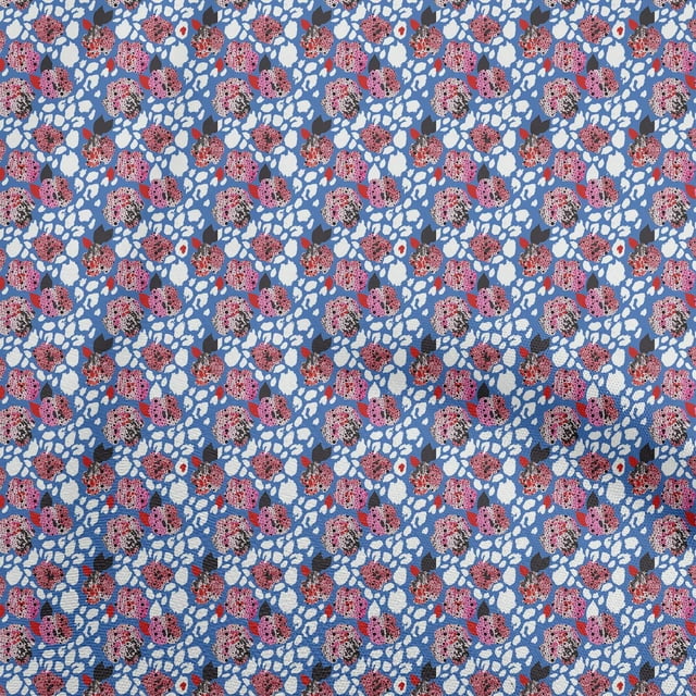oneOone Silk Tabby Medium Blue Fabric Texture Sewing Craft Projects Fabric Prints By Yard 42 Inch Wide