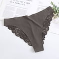 thumbnail image 1 of Braguitas de talla grande para mujer, ropa interior de encaje de seda de hielo sin costuras, ropa interior de algodón hasta la mitad de la cintura, ropa interior para chicas gorditas, 1 of 6