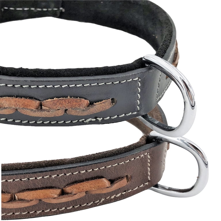 Real Genuine Leather Dog Collar for Medium and Large Pets Handmade