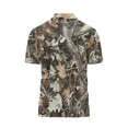 thumbnail image 4 of Chririnla Leaves Polo Shirts Short Sleeve Collared Tops Camouflage Hunting Golf Shirts Dry Fit for Men Zipper T-Shirts Moisture Wicking Performance Golf Polo, Sizes XL, 4 of 7