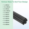 thumbnail image 7 of Uxcell 12-Pack Carbon Fiber Rods, 400mm Length 1.5mm Dia Carbon Fiber Solid Matte Pole, 7 of 7