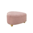 thumbnail image 4 of Rustic Manor Aviana Heart Shaped Sherpa Ottoman, Blush, 4 of 9