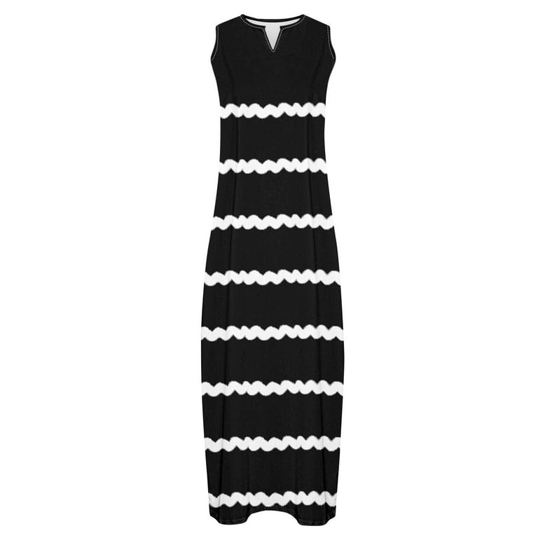 black and white striped tank dress Baltic Born Womens Marbella Tank Dress | Navy Stripe