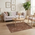 thumbnail image 3 of ODIKA 4'x6' Warm Earthy Tones Geometric Delight Washable Area Rug Playful Abstract Motif with Retro Charm for Dorm Room, Small Living Stain Resistant Low Profile, Easy Care, 3 of 7