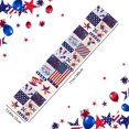 thumbnail image 4 of Patriotic Festival Celebration Table Runner,American Stripe Stars Flag Patchwork Pinwheel Decor,Linen Red White and Blue Table Runners, 4 of 5