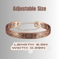 thumbnail image 4 of Vintage Floral Copper Magnetic Bracelets, Pure Copper Bangles for Women, Health Gift for Mom&Wife, Valentine's Day Gift, 4 of 7